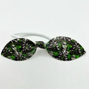👻Beetlejuice ponytail bow, vegan leather, lightweight